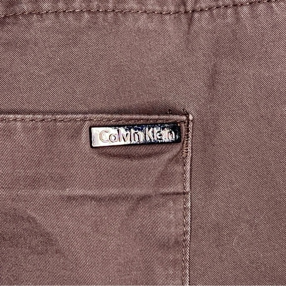 33x32 CALVIN KLEIN GREY/BEIGE PANTS MENS KHAKIS COTTON CASUAL - Picture 9 of 13